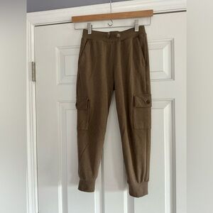 Abercrombie Kids Ribbed Tan Cargo Jogger Pants 7/8